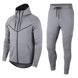 Conjunto deportivo con capucha para hombre, con cremallera, cómodo, duradero, para entrenamiento, correr, gimnasio, ropa informal. - Product Image 1