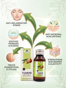 Aceite de Masaje Chaulmogra, Aceite para el Cuidado de la Piel de Hydnocarpus Wightiana, 60 ml, Empaque Personalizado OEM - Product Image 2