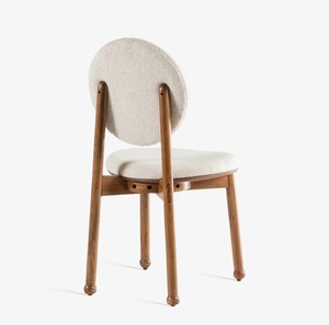 Midcentury Modern <b>Wood</b> <b>Dining</b> Room Set Round Table with Solid Back <b>Chairs</b> Durable Home Furniture for <b>Dining</b> Area - Product Image 4