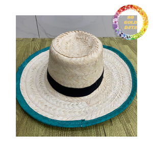Chapeau mexicain en paille tissé à la main, sombrero à large bord, chapeau Panama pour la plage, les fêtes et les activités de plein air - Product Image 5