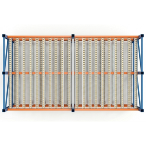 Heavy Duty Flow rack Gravity Flow Q235 <b>Steel</b> Assembled Blue/Orange OEM Main Rack 1000-2000kg/pallet - Product Image 3
