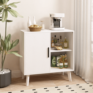 Credenza in Legno Massello con Ante Decorative, Mobile Contenitore per Cucina, Sala da Pranzo e Corridoio, Materiale Cupboa - Product Image 3