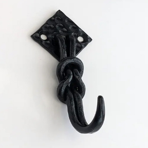 Hand-forged matte black knot <b>wall</b> <b>hook</b> - Product Image 1