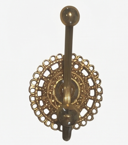 Artisanal Vintage Gold Plated Wall <b>Hook</b> With Ornate Base Self-Adhesive Design Heritage Style Home Accent For Clothing Storage - Product Image 2