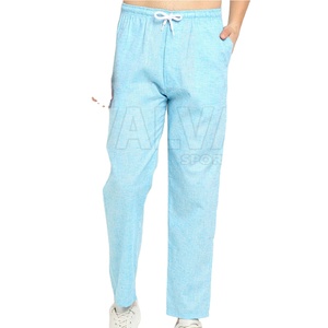 กางเกงเอวกลางลำลองสำหรับผู้ชายเอวยางยืดผ้าแคนวาสสำหรับผู้หญิง - Product Image 1