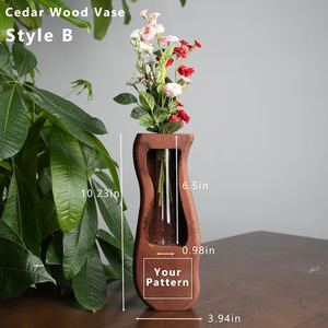 Custom Walnut Wooden Vase Personalized Flower Holder <b>Unique</b> <b>Gift</b> <b>for</b> <b>Her</b> <b>Gift</b> <b>for</b> Mom Home Decoration Eco-Friendly Decor - Product Image 3