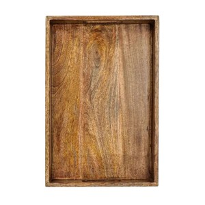 Bandeja Moderna de Madera de Acacia Ecológica para Servir Alimentos con Asas Integradas, Vajilla Multifuncional para Bodas - Product Image 6