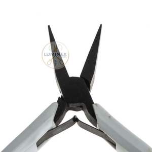 Alicates de punta plana de 130 mm, herramienta de fabricación de joyas de microprecisión de acero inoxidable, mandíbula lisa de 33 mm, punta estrecha, ligeros, de alta calidad - Product Image 2