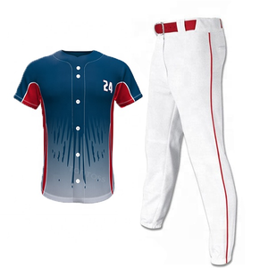 Ensemble d'uniformes de baseball personnalisés - Vente en gros à bas prix, logo personnalisé, respirant, 100% polyester, impression par transfert thermique, unisexe - Product Image 1