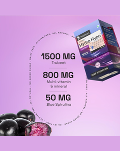 TRUBEET Hydro Hype Poudre d'hydratation naturelle saveur prune de Java avec racine de betterave pour l'énergie et le soutien quotidien à la forme physique - Product Image 6