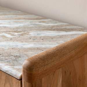 Mueble para TV Vandana Mira Solace en mármol y madera de acacia - Product Image 4