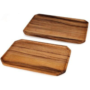 Ensemble de plateaux de service en bois artisanal vintage, écologiques, rectangulaires, pour les collations, les fruits et l'utilisation en cuisine moderne - Product Image 5