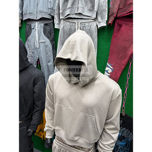 Conjunto de Sudadera Corta y Pantalones Deportivos de Algodón French Terry |   Corte Holgado |   Bordado de Estilo Vintage |   Diseño de doble cinturón en la cintura - Product Image 5