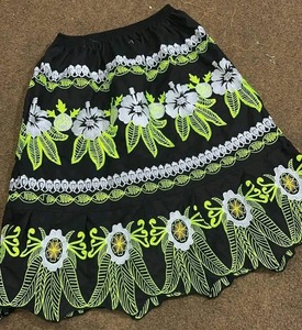 Faldas Bordadas Personalizadas para Niñas, Talla Grande, Estampado Floral, Minifalda de Verano Ligera, Estilo Hawaiano, 100% Algodón - Product Image 2