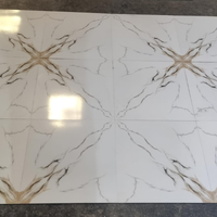 Carreaux de sol en céramique imprimés numériquement 600x600mm, surface brillante, couleur blanche, utilisation moderne pour villa
