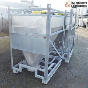 Contenedor Cónico Industrial IBC de 760L |   Tanque de Manipulación de Materiales a Granel de Acero Inoxidable V2A 9794 - Product Image 3