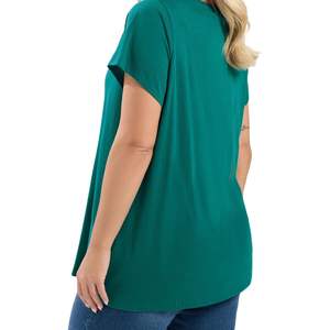 T-shirt oversize pour femme, manches courtes, coupe ample, décontracté, en coton, pour l'été, logo personnalisé, OEM, vente en gros, fournisseur en vrac - Product Image 3