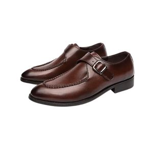 Chaussures en cuir pour hommes en gros, bout rond, fabricant OEM, distributeur mondial, export - Product Image 1