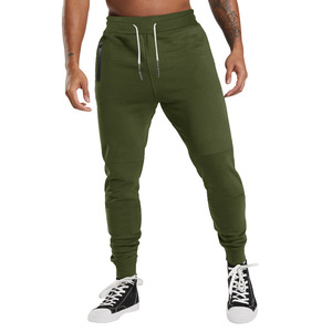 Blank Color Cotton Polyester Quality Sports <b>Joggers</b> Men's Sweatpants <b>Zip</b> <b>Pocket</b> Cargo Pants for Men - Product Image 6