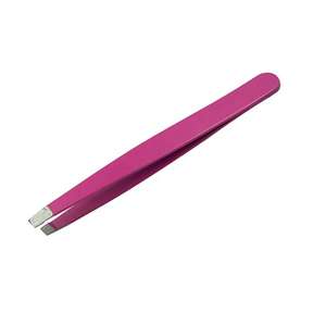 Juego de Pinzas para Cejas de Acero Inoxidable con Punta Inclinada en Color Personalizado - Product Image 5