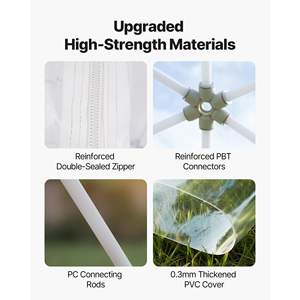 เต็นท์ทรงอิกลูพีวีซีกันน้ำ2-4คนขนาด9.5x5.7ฟุตใช้ในสวนมีฟองใสใช้กลางแจ้งเรือนกระจกแบบจำลองสวนหลังบ้าน - Product Image 5