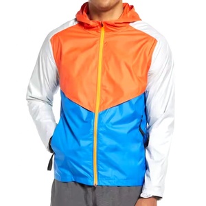 Custom Men's Windbreaker <b>Waterproof</b> Hooded <b>Jacket</b> High Street Casual Fashion Male Clothing Summer Windbreaker <b>Jacket</b> Color Block - Product Image 1