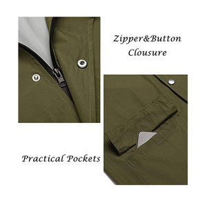 Men's Long Rain <b>Jacket</b> Windbreaker <b>Waterproof</b> <b>Lightweight</b> <b>Packable</b> wholesale price men women <b>waterproof</b> long coat - Product Image 6
