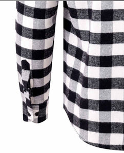 Chemise en flanelle à carreaux pour homme, manches longues, en coton tricoté, décontractée, pour le travail ou la moto - Product Image 6