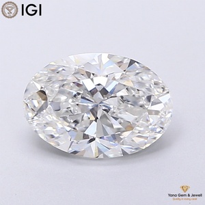 Diamant ovale cultivé en laboratoire certifié IGI CVD, 1,50 carat, couleur F, clarté VVS1, pour pendentif solitaire élégant - Product Image 1