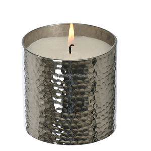 High Quality Shiny Hammered Metal Jar Candle Customization Available in Best Price - Product Image 3