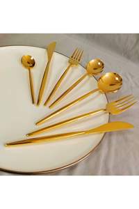 Ensemble de couverts de luxe Elite Gold pour la restauration, collection de vaisselle haut de gamme pour mariages, hôtels, banquets, export en gros, Hub Pro - Product Image 6