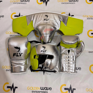 Ensemble de boxe professionnel en cuir véritable de haute qualité, fabriqué sur mesure par une usine de marque, pour entraînement et sparring. - Product Image 3