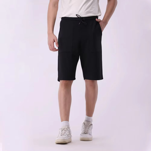 Shorts de bain pour hommes en toile de haute qualité avec cordon de serrage épais, motif uni, respirant et séchage rapide pour l'entraînement et les loisirs - Product Image 5