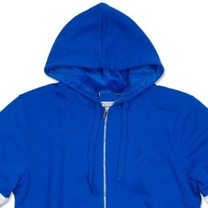 เสื้อฮู้ดซิปสีน้ำเงินรอยัล แขนยาว ผ้าถักเนื้อคอตตอน สีพื้น มีกระเป๋า เหมาะสำหรับใส่ในฤดูใบไม้ร่วง สวมใส่สบายๆ - Product Image 2
