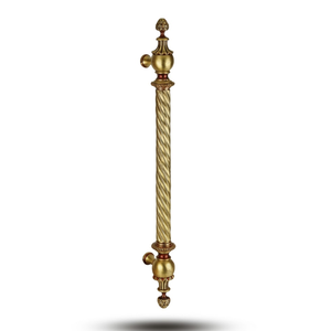 Manija de Puerta de Latón de Diseño Verdant Imperium |   Elegante Columna de Estilo Moderno con Diseño Retorcido, Duradera, para Uso en Hoteles y Exteriores - Product Image 1
