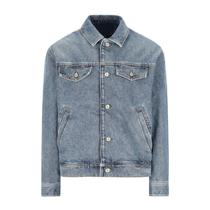 2026 New <b>Summer</b> Collection Amazing Desgin <b>Men</b> Denim <b>Jacket</b> Faded Colour Stylish Printed Cotton Fabric <b>Men</b> Denim <b>Jacket</b> - Product Image 2