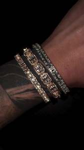 Baguette Cluster Lab Grown <b>Bracelet</b> Wholesale VVS1 925 Sterling <b>Silver</b> 10KGold Plated Step Cut <b>Mens</b> Wristband Hip Hop jewelry - Product Image 4