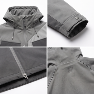 Chaqueta Técnica Impermeable para Hombre, Personalizable OEM, Cortavientos con Cremallera y Capucha Multipanel para Senderismo al Aire Libre, Recubierta Sialkot - Product Image 4