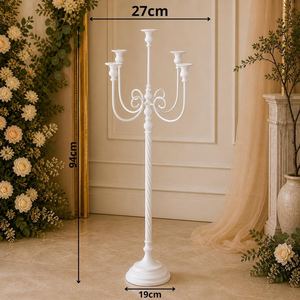 Support à bougies en métal élégant et haut, parfait pour la décoration de la maison, du salon et des événements festifs. - Product Image 6