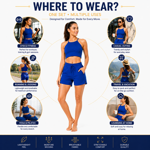 Conjunto de ropa de verano a juego para mujer, camiseta sin mangas y pantalones cortos suaves con cordón, atuendo informal - Product Image 4