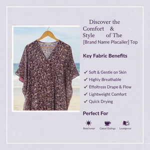 Kaftan de nuit artisanal en soie Habotai bleu marine, col en V, manches à volants, 100% soie pure, vêtement de détente de luxe, robe de soirée pour femme, chef-d'œuvre - Product Image 3