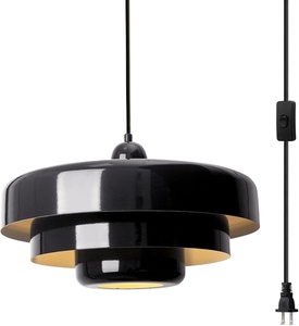 Suspension moderne de luxe personnalisable, style scandinave antique, en métal noir, design géométrique, avec suspension réglable - Product Image 4