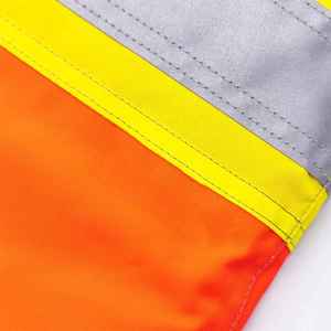 Hi Vis Orange <b>Work</b> <b>Trousers</b> Men Reflective Safety Pants Polyester Material Multi Pockets Stretch Workwear Uniform - Product Image 4