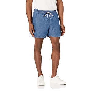 Pantalones Cortos Bermuda de Mezclilla Azul para Hombre, Cintura Media, Estilo Casual con Bolsillos, Tejido de Algodón Transpirable - Product Image 2