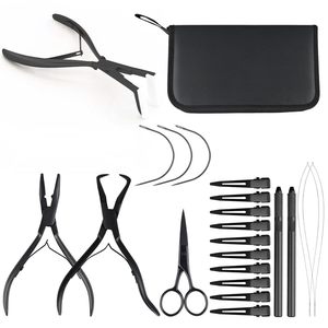 ชุดเครื่องมือต่อผม คีมโลหะ กรรไกร คลิป ลวด สำหรับติดตั้งและถอดออก - Product Image 1