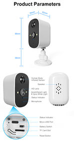 Caméras de <span class=keywords><strong>surveillance</strong></span> vidéo HD <span class=keywords><strong>sans</strong></span> fil solaires Tuya <span class=keywords><strong>Wifi</strong></span> 2,4 GHz PTZ pour la maison - Product Image 6