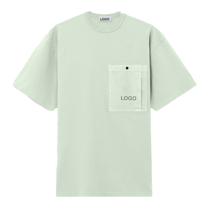 Premium Organic Cotton Utility Pocket T Shirt Men Heavyweight Garment Dyed Streetwear OEM Custom Fashion Tee Men's T-Shirts - Product Image 1