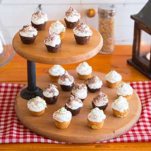 Soporte Moderno para Pasteles de Madera con Base de Hierro Vintage, Bandeja Decorativa para Cupcakes y Repostería para Hoteles, Restaurantes, Servicios de Catering y Decoración del Hogar - Product Image 6