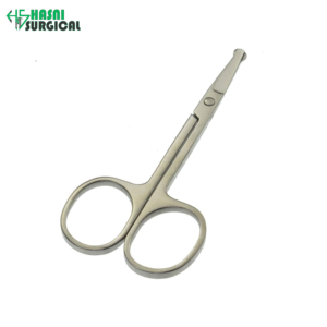 Ciseaux professionnels en argent pour couper les poils du nez, à pointe arrondie, outil de toilettage pour les oreilles et les sourcils - Product Image 4