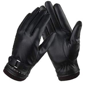 Guantes de Cuero de Lujo para Mujer, con Forro de Cachemira, Piel de Oveja de Grano Fino y Puños de Piel de Conejo Rex y Piel de Zorro Genuina de Alta Calidad - Product Image 1